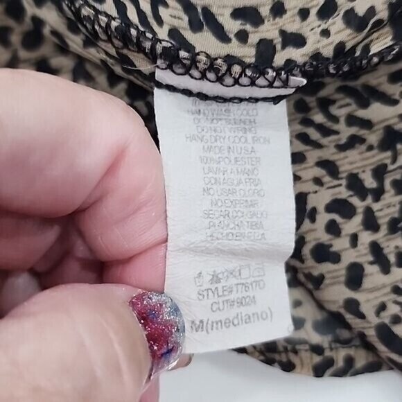 Miami sheer cheetah 3/4 sleeve top, Medium - Picture 5 of 7
